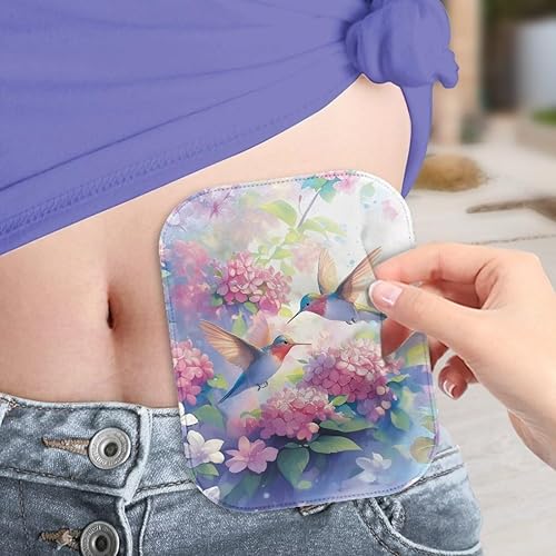 Miniatura 2 de Rnyleeg Bolsas de colostomía para mujer, 1 paquete de fundas de ostomía con cierre de flores de colibrí con cierre, suministros de ostomía