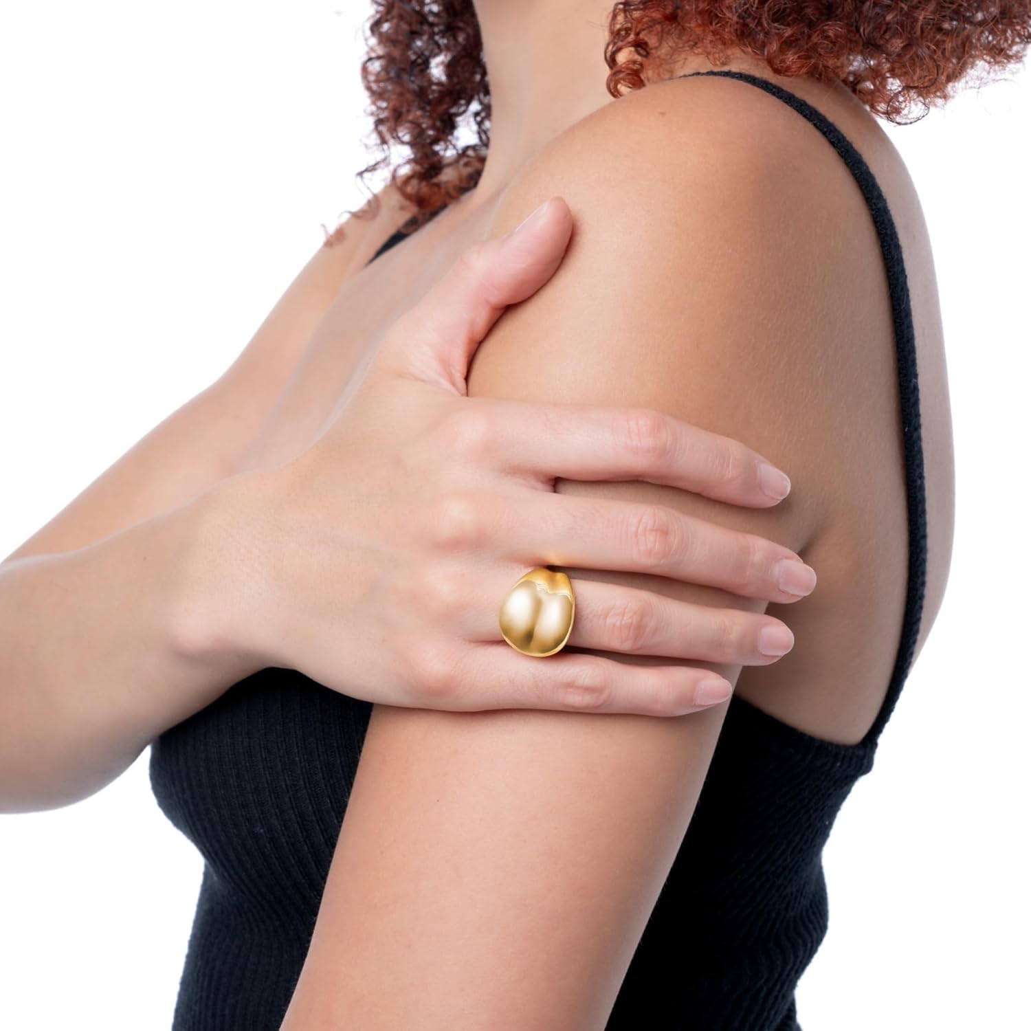 Amazon Essentials Chunky Modern Statement Ring for Women, High Polish - Image 3