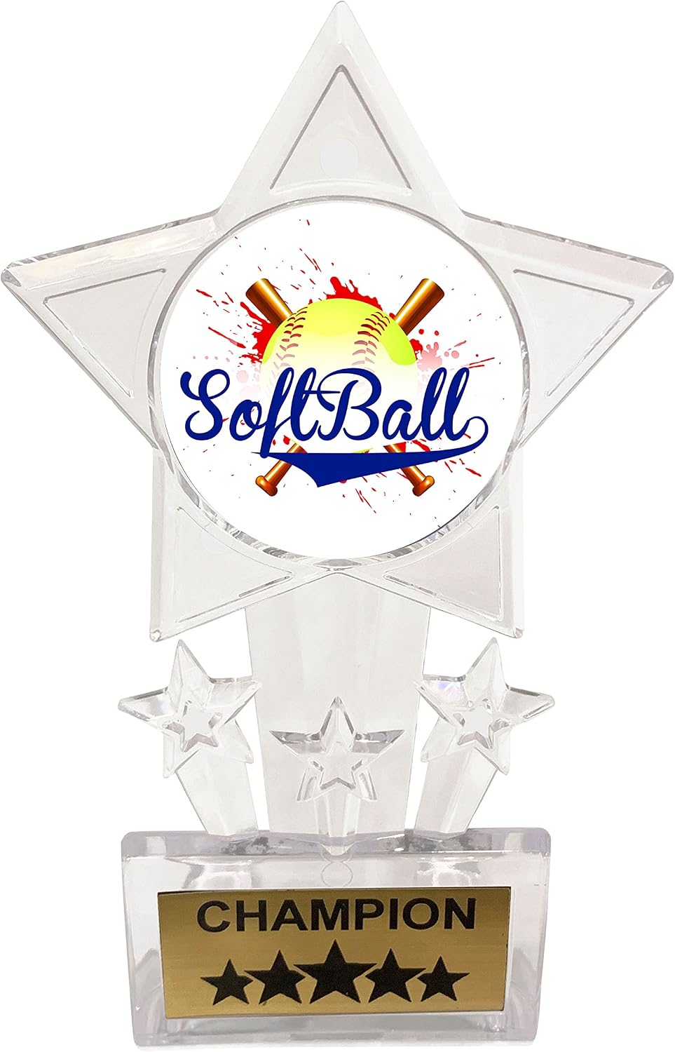 Express Medals 10 Pack Acrylic Softball Trophies Champion Awards Gift Prizes Trophy 10 PK EG190