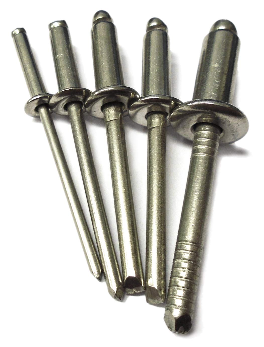 4mm Diameter, A2 Stainless Steel Pop Rivets, Dome Head Open End Blind, 6mm to 20mm Long, Choose Your Pack Quantity (4 X 6mm Pack of 250)