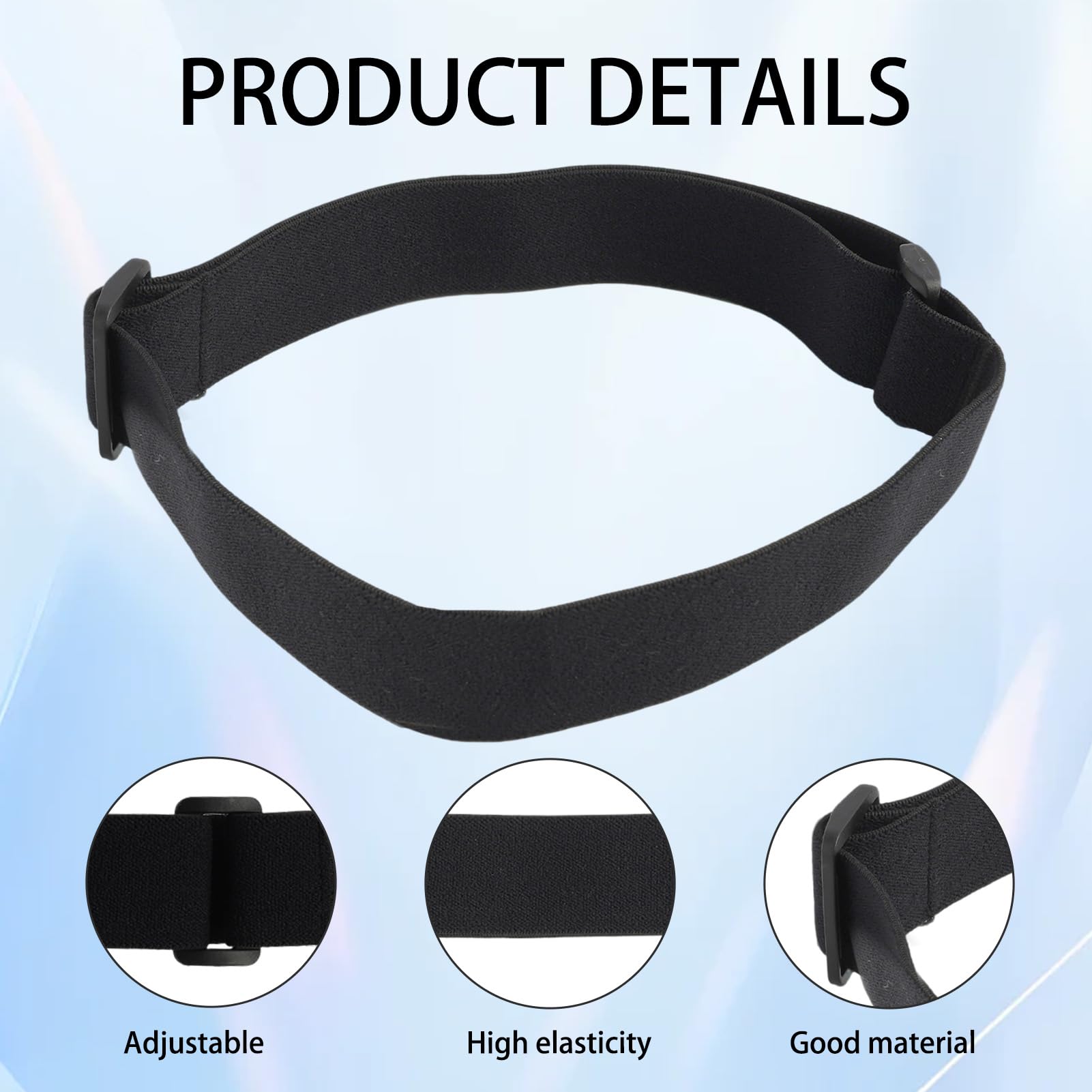 Cinghia per Lampada Frontale Nera Regolabile Compatibile con Molti Modelli Accessorio Outdoor