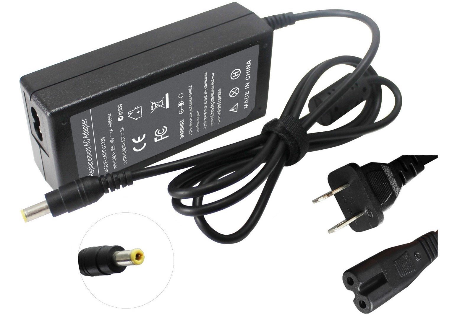 Easy&Fine Monitor Power Cord for NEC hitachi EMachines LCD Monitor TV 2311X NL30-120300-l1 EA1050F-120 LSE0107A1236 2311F 2311CM AC501 AC711 AC915 AF705 Monitor Power Cord, 1 Year Warranty!