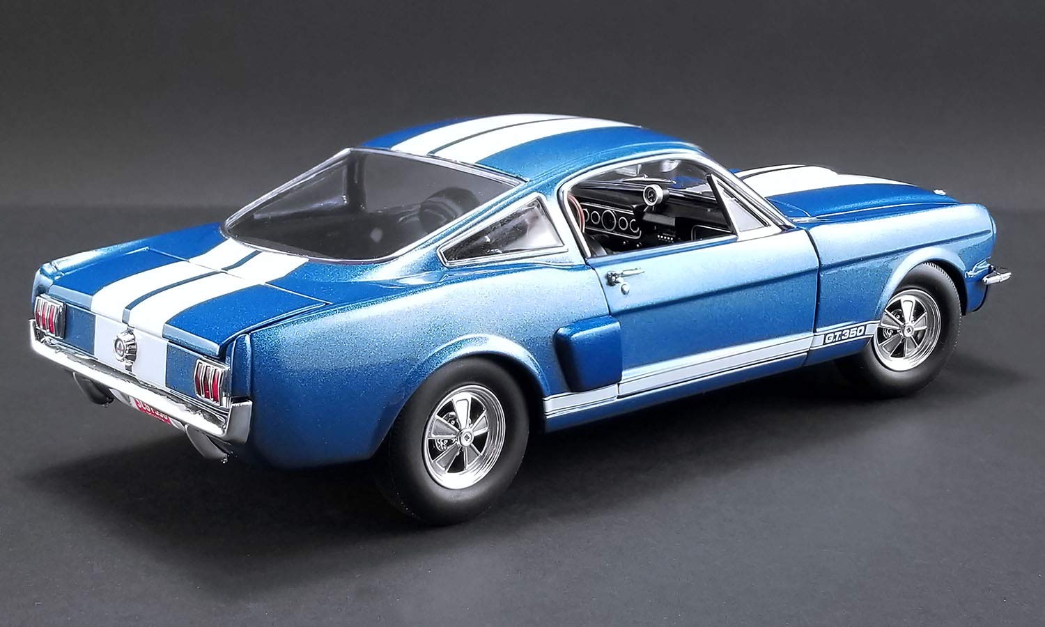 1966 Ford Mustang Shelby GT350 Supercharged Azul con Rayas Blancas