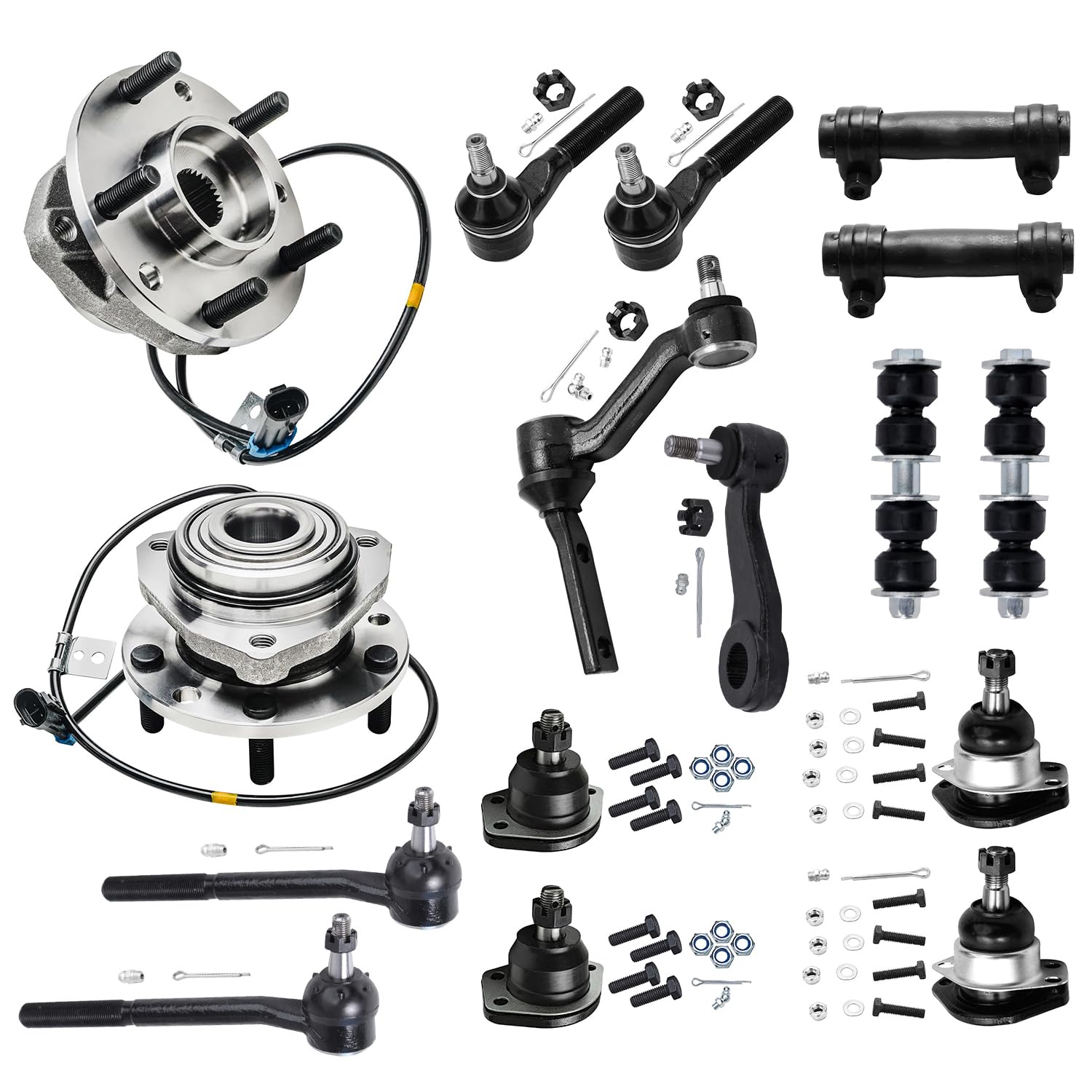 Amazon.com: Detroit Axle - 4WD Front 16pc Suspension Kit for Chevy