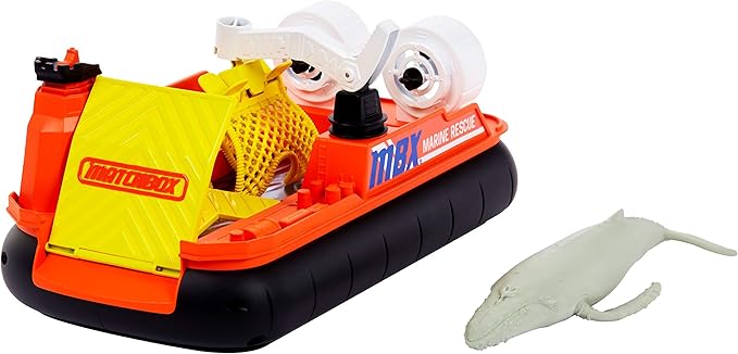 Matchbox Rettungsabenteuer-Set mit Fahrzeug und Tierfigur, Ocean Rescue