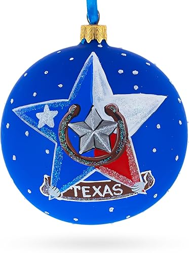 Miniatura 2 de I Love Houston, Texas, USA Bola de cristal Adorno de Navidad de 4 pulgadas