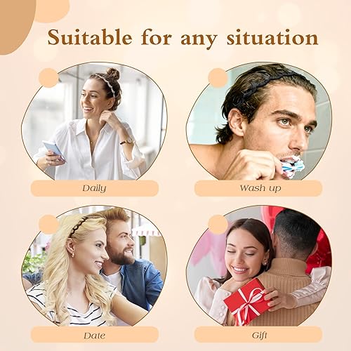 Miniatura 5 de Auseibeely 6 diademas en zigzag para mujer, diadema ondulada antideslizante con dientes, diadema de plástico en forma de U para niñas, adolescentes