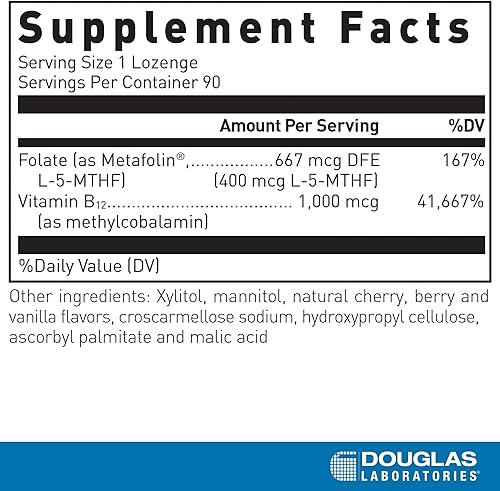 Miniatura 2 de Douglas Laboratories Metil B12 Plus | Apoya el metabolismo, la energía, la producción de células sanguíneas, el sistema nervioso y las hormonas* |