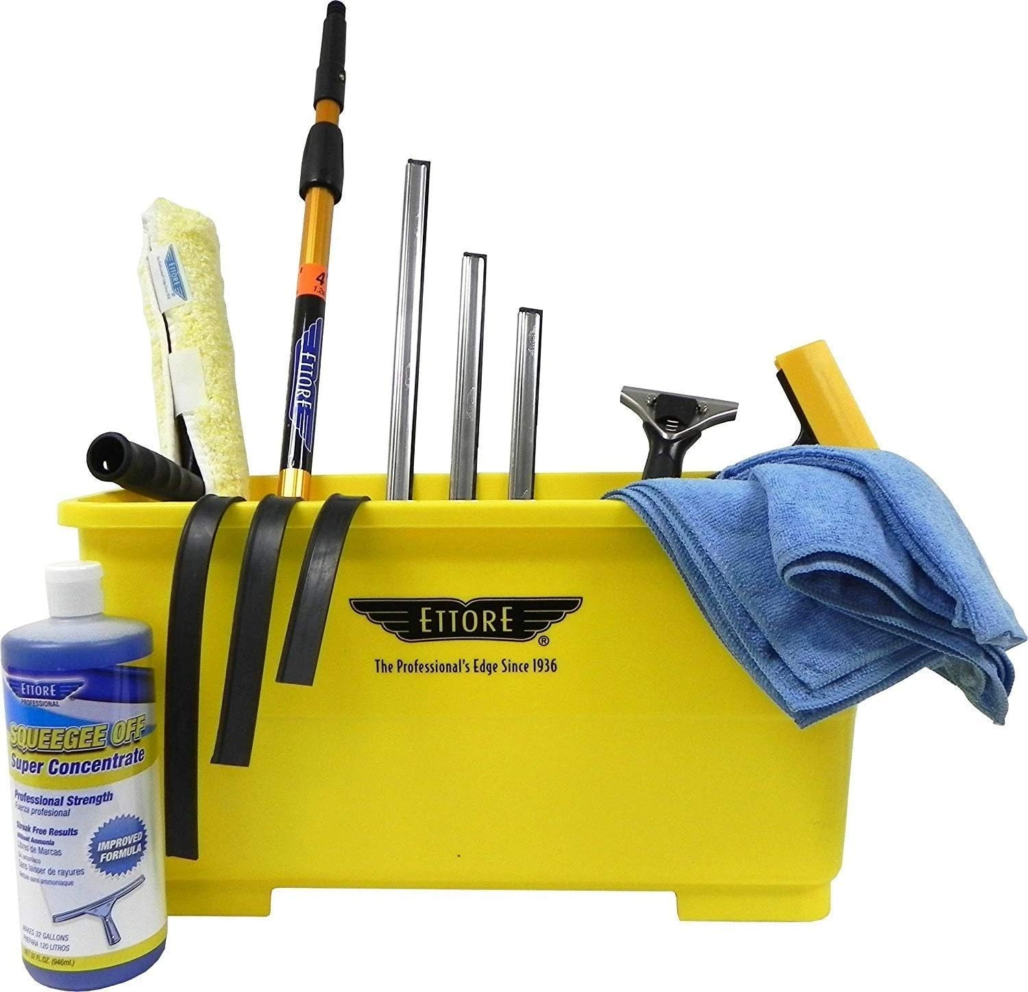 Professional Window Cleaning Kit with 4' Extension Pole