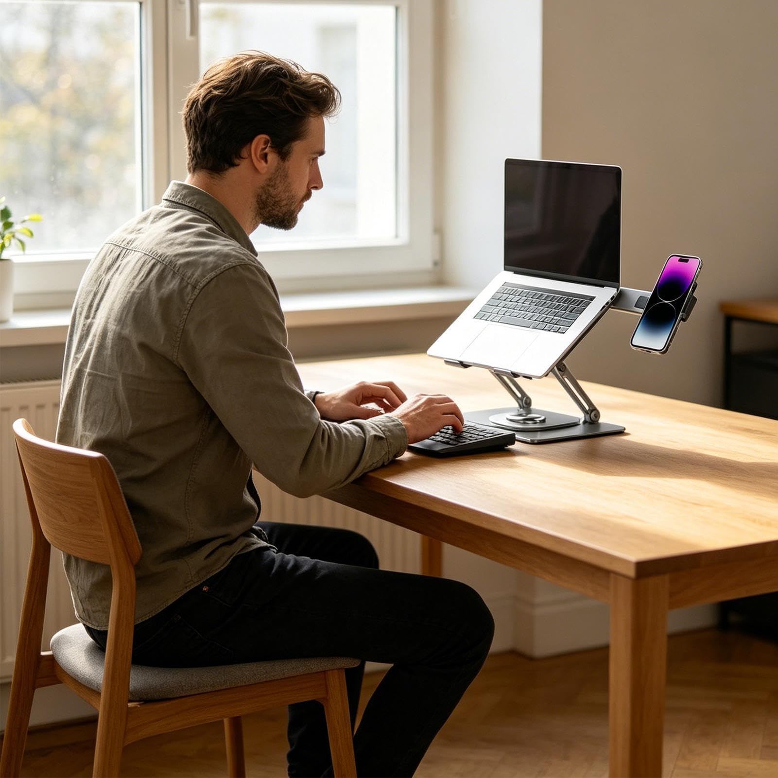 Supporto Laptop Regolabile Supporto Per Display Ergonomico Pieghevole E | Stand Per Laptop Da Sdraiati Divano Lavoro Studio Cucina Ufficio Casa