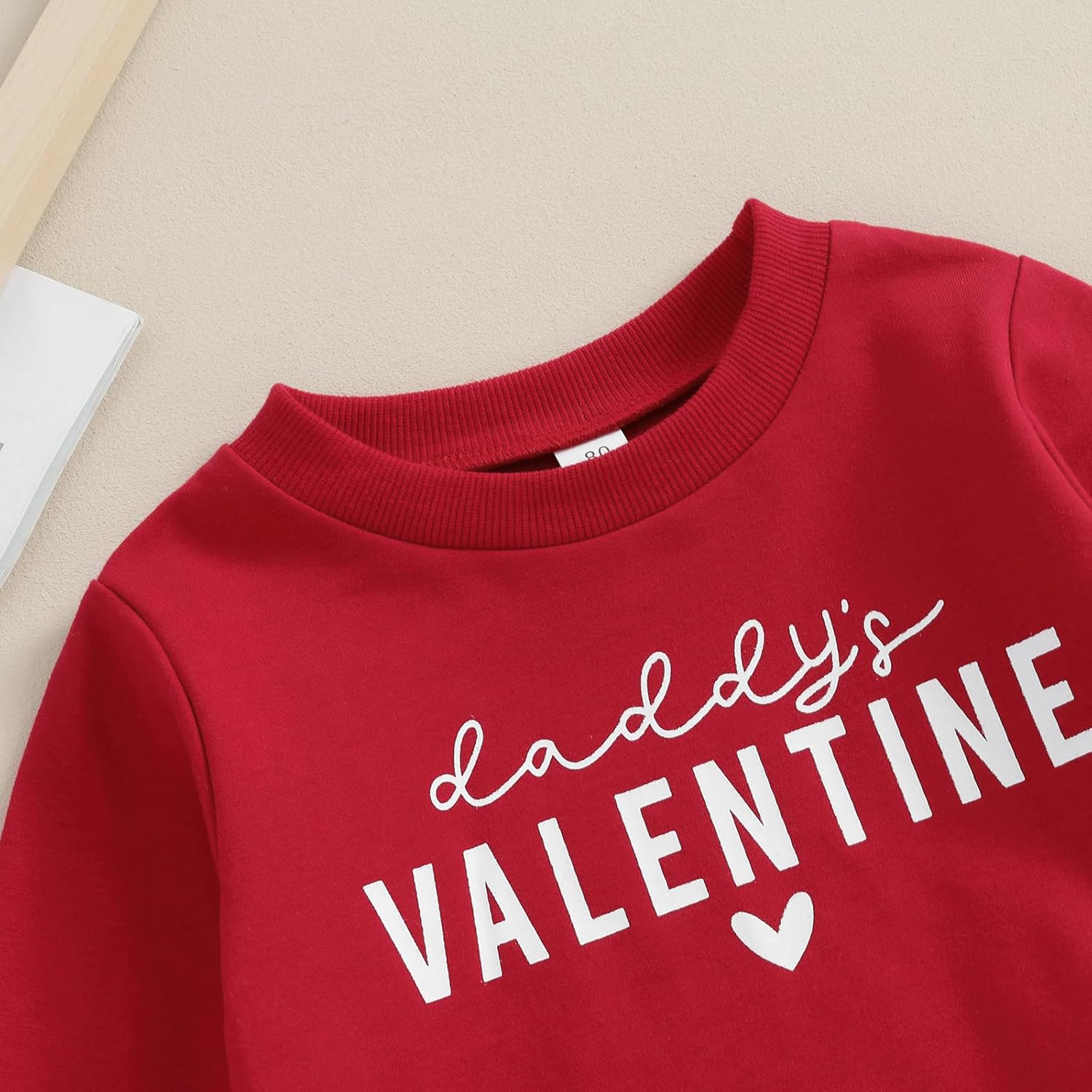 Newborn Baby Girl Valentine's Outfits Long Sleeve Letters Print Sweatshirt Tops Bell Bottom Pants Spring Clothes - Image 5