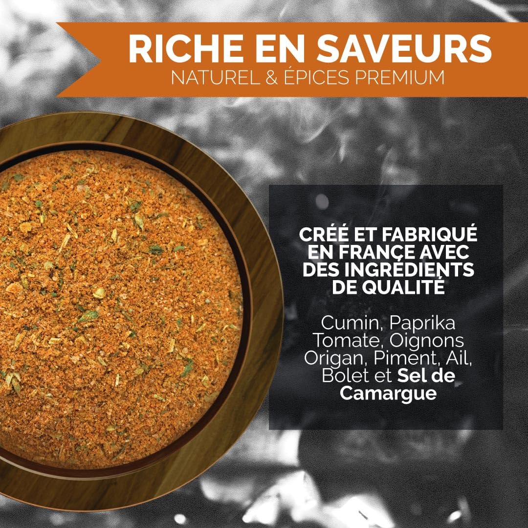 La Brigade des Épices - Mélange d'épices Tex Mex - Assaisonnement pour viandes et recettes mexicaines - Cumin & piment - 100% Naturel - Fabrication française - 250g