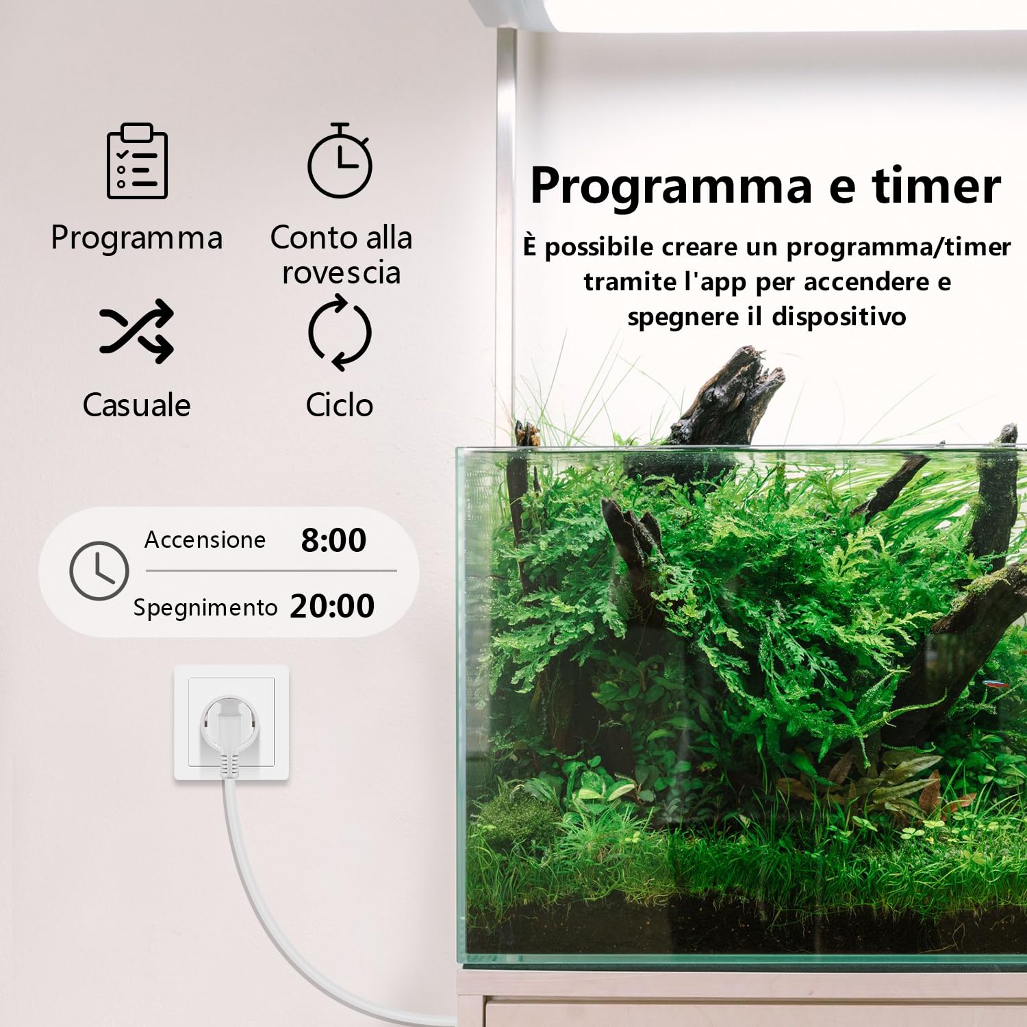 KETOTEK Presa Smart WiFi, Presa Intelligente con Monitoraggio Energia, Smart Plug, Compatibile con Alexa e Google Assistant, Controllo Vocale e Remoto App, Funzione Timer, 4 Pezzi