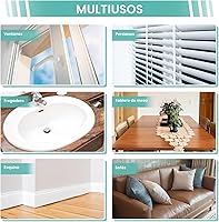 Vista 5 de 4 paquetes de esponja para limpieza húmeda, esponja gris para limpieza de polvo, herramienta de limpieza reutilizable para el hogar para persianas