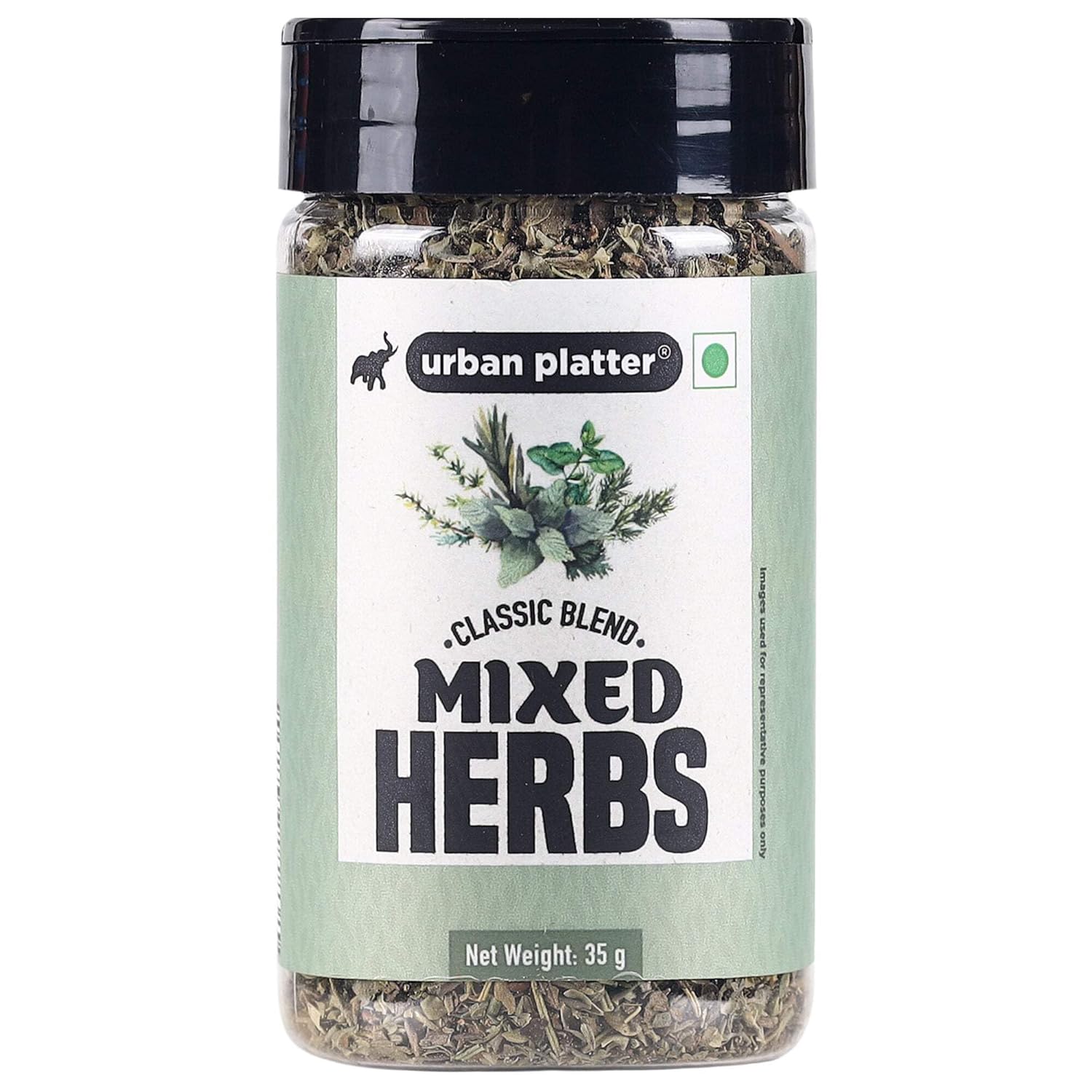 Urban Platter Mixed Herbs Shaker Jar 35g / 1.2oz [Seasoning Mix of Oregano Rosemary Basil Thyme]
