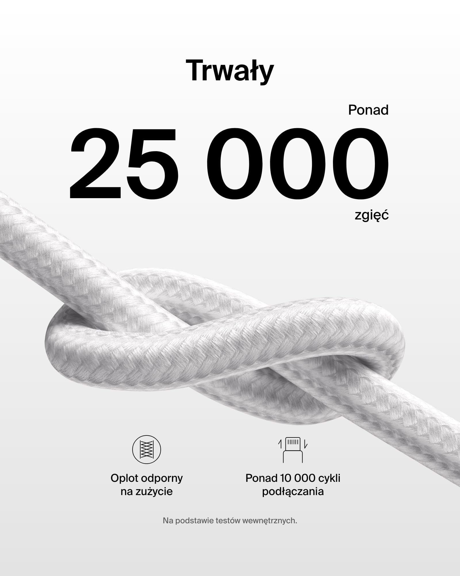 Belkin 2 szt. Kabel w Oplocie USB-C ze złączem Lightning o długości 1,5M, – miękki kabel Lightning do szybkiego ładowania urządzeń iPhone serii 14 i starszych, iPad 9. generacji i AirPods – biały