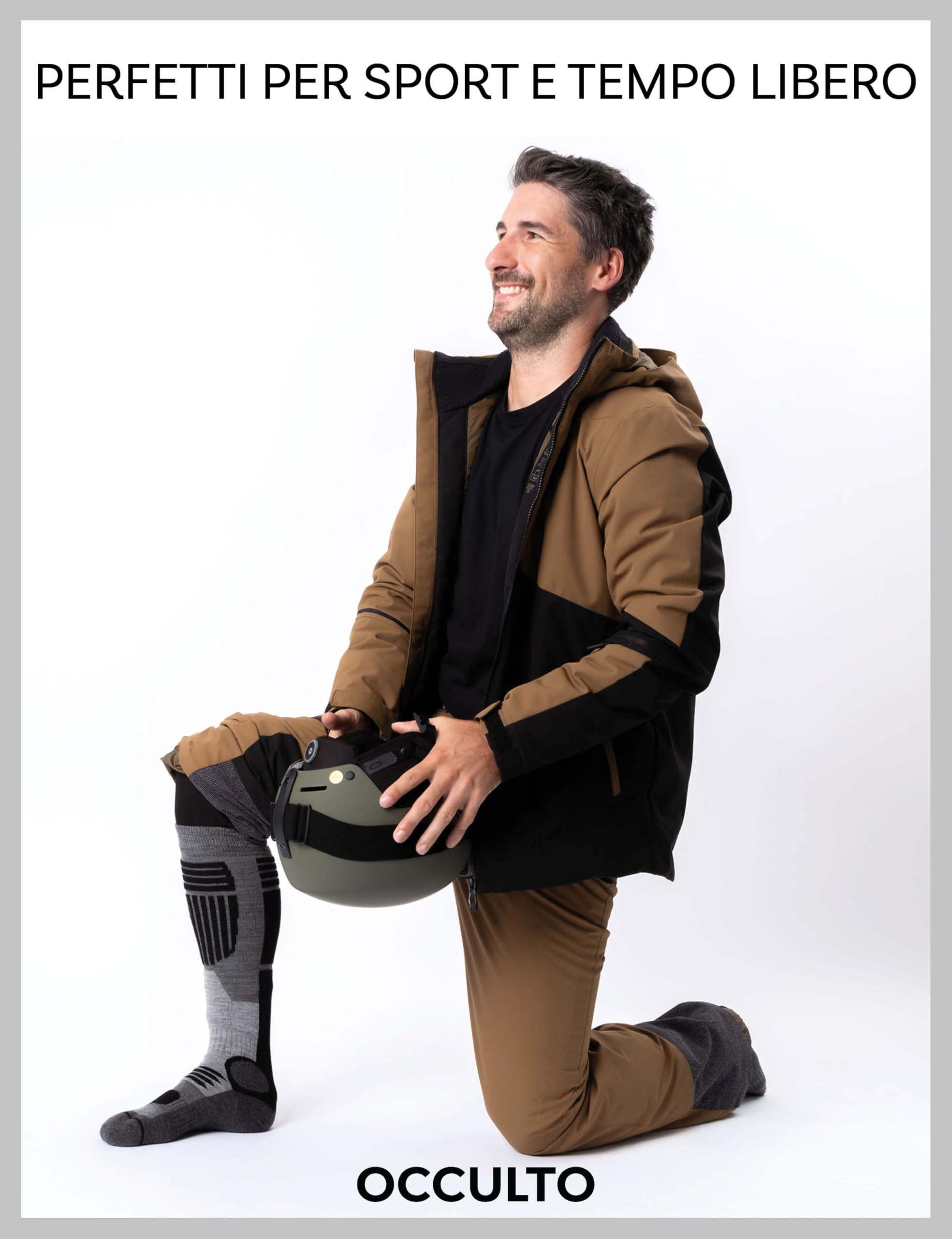 Occulto Calze da Sci Uomo pacco da 2, pacco da 4 (modello: Felix)