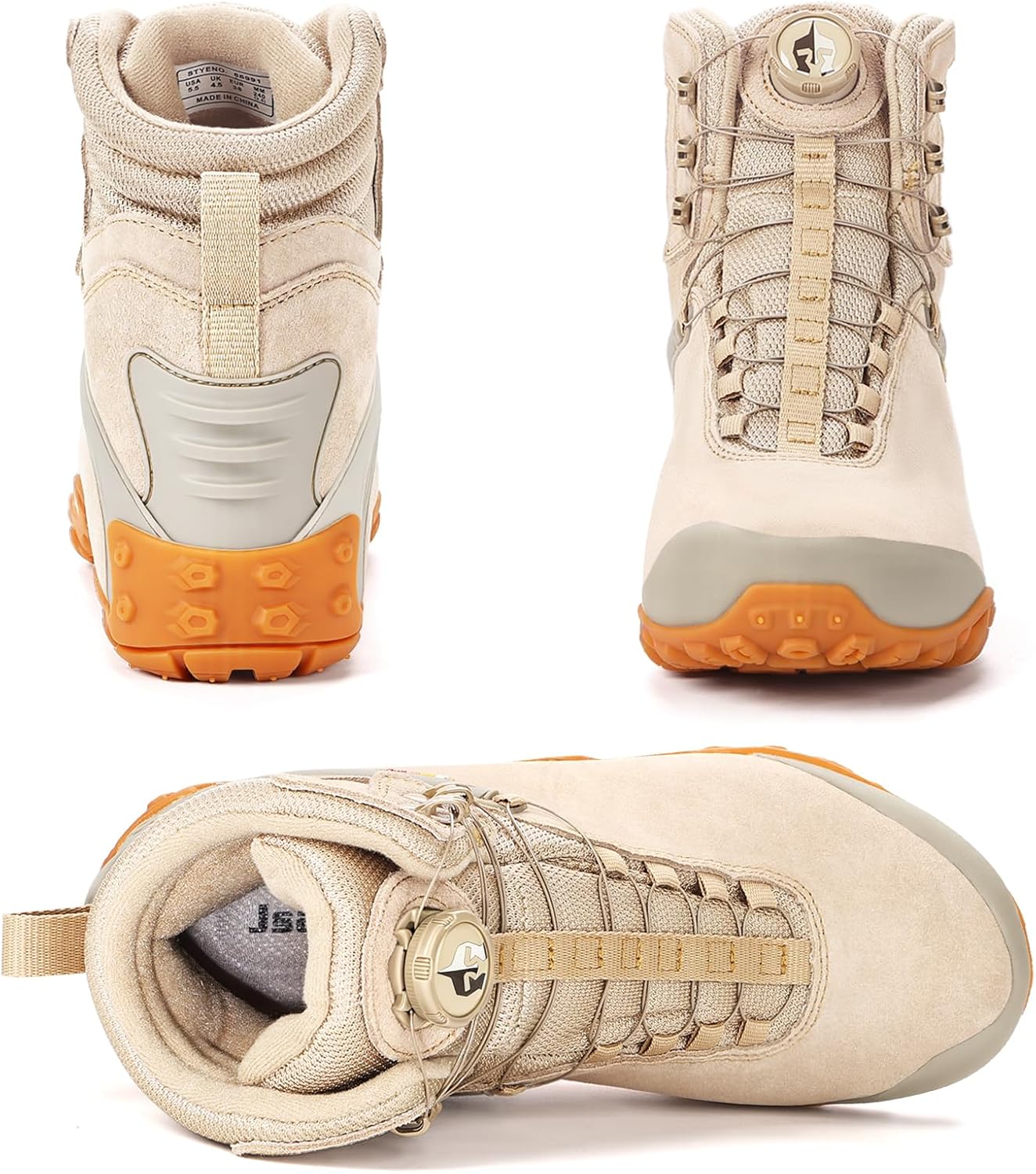 Jsamorenger Men’s Waterproof Hiking Boots, Lightweight Trail Hiking Boots with Non-Slip Sole, Comfortable Outdoor Boots for Hiking, Hunting & Rugged Terrain - Image 4