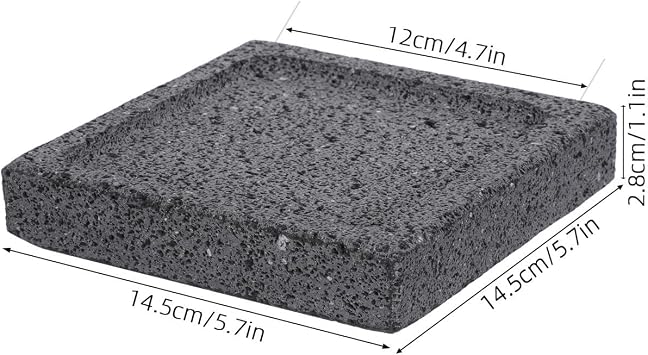 Volcanic Rock Grilling Plate Rectangular for Pizza and Tofu
