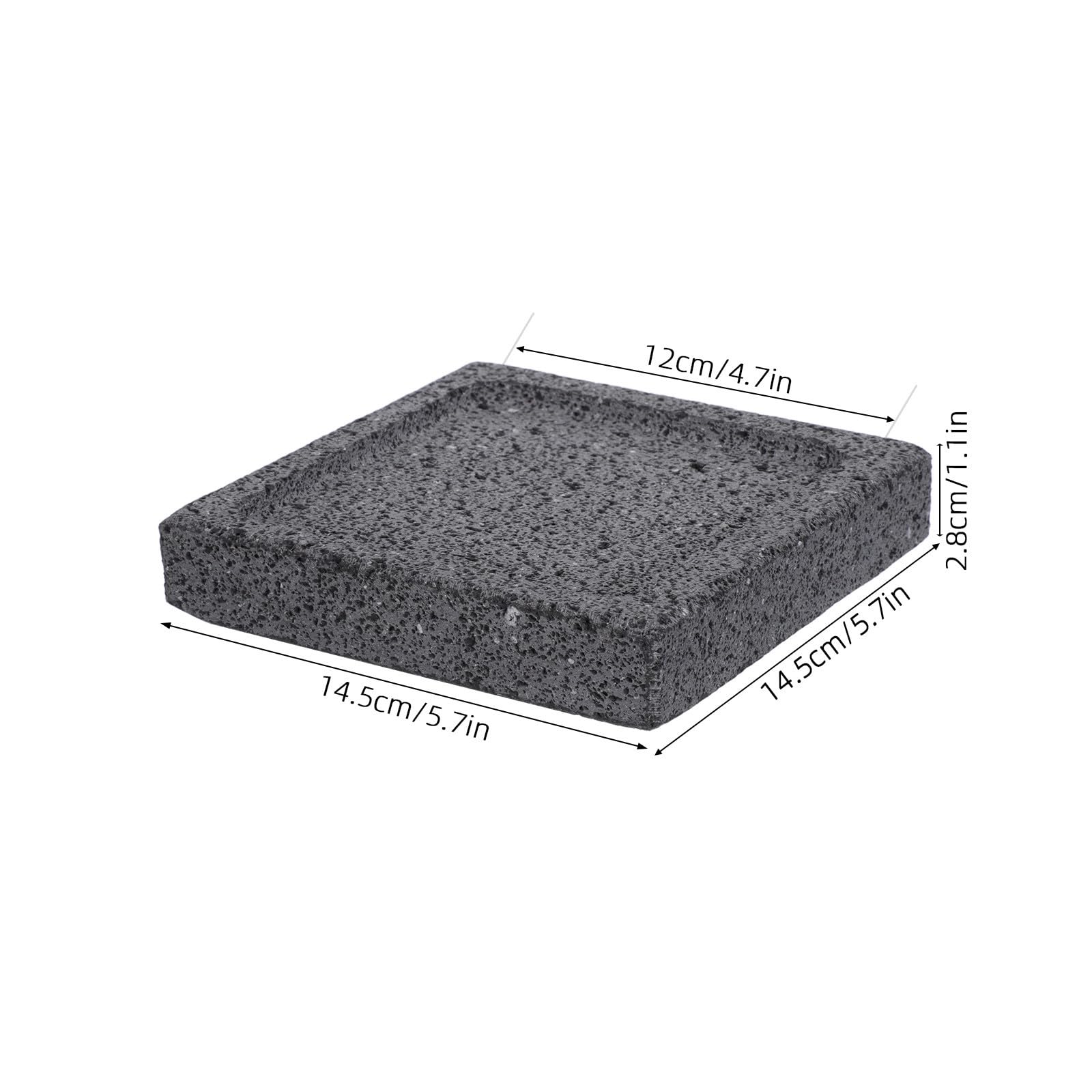SOIMISS Placa de Piedra Volcánica para Barbacoa Coreana Rectangular, Fácil Mantenimiento y Retención de Nutrientes Adecuado para Verduras y Pescado en Picnics al Aire Libre