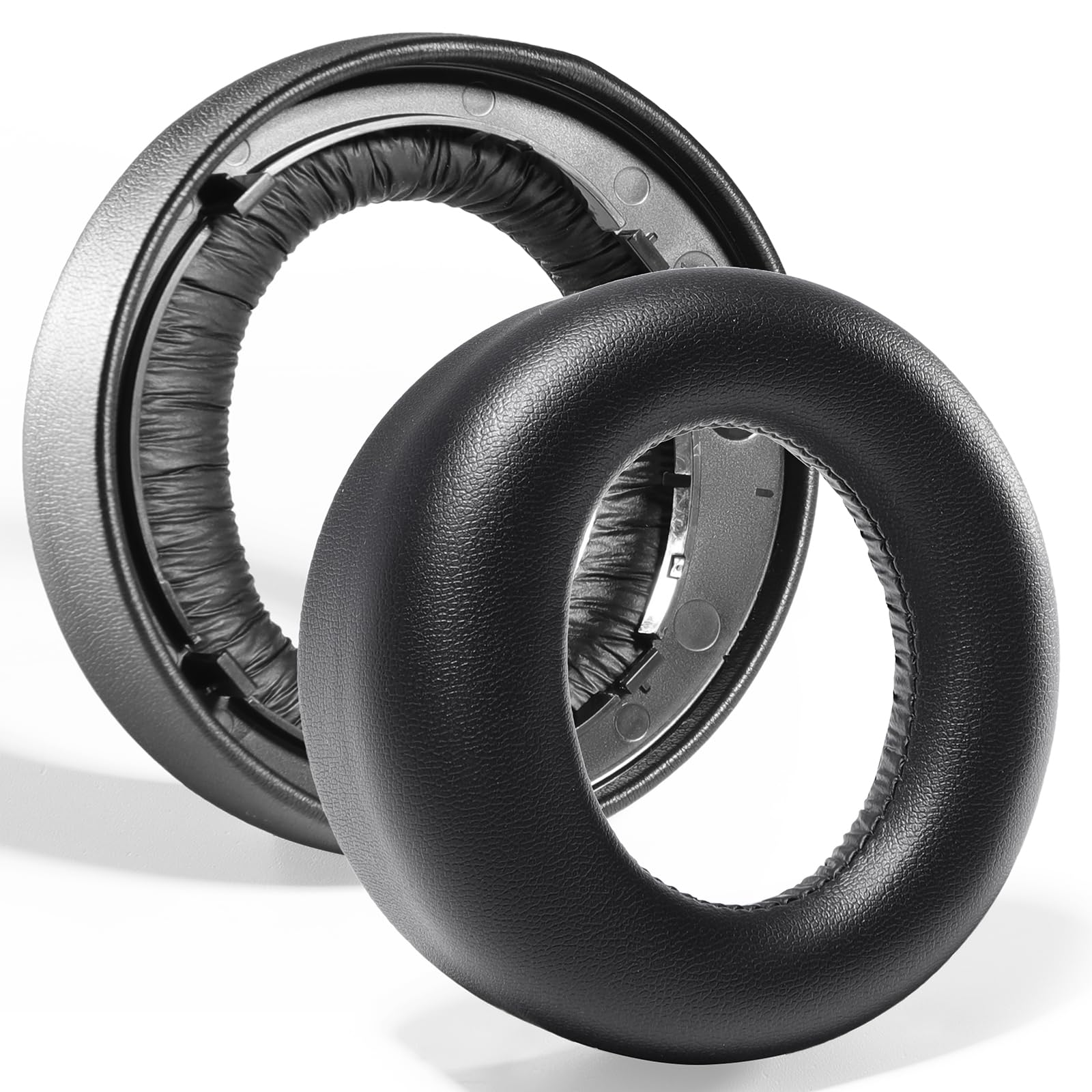 Cuscinetti Sostituti Per Cuffie Sony PS5 Pulse 3D - Ecopelle E Memory Foam (Grigio Lino) - Foto 6