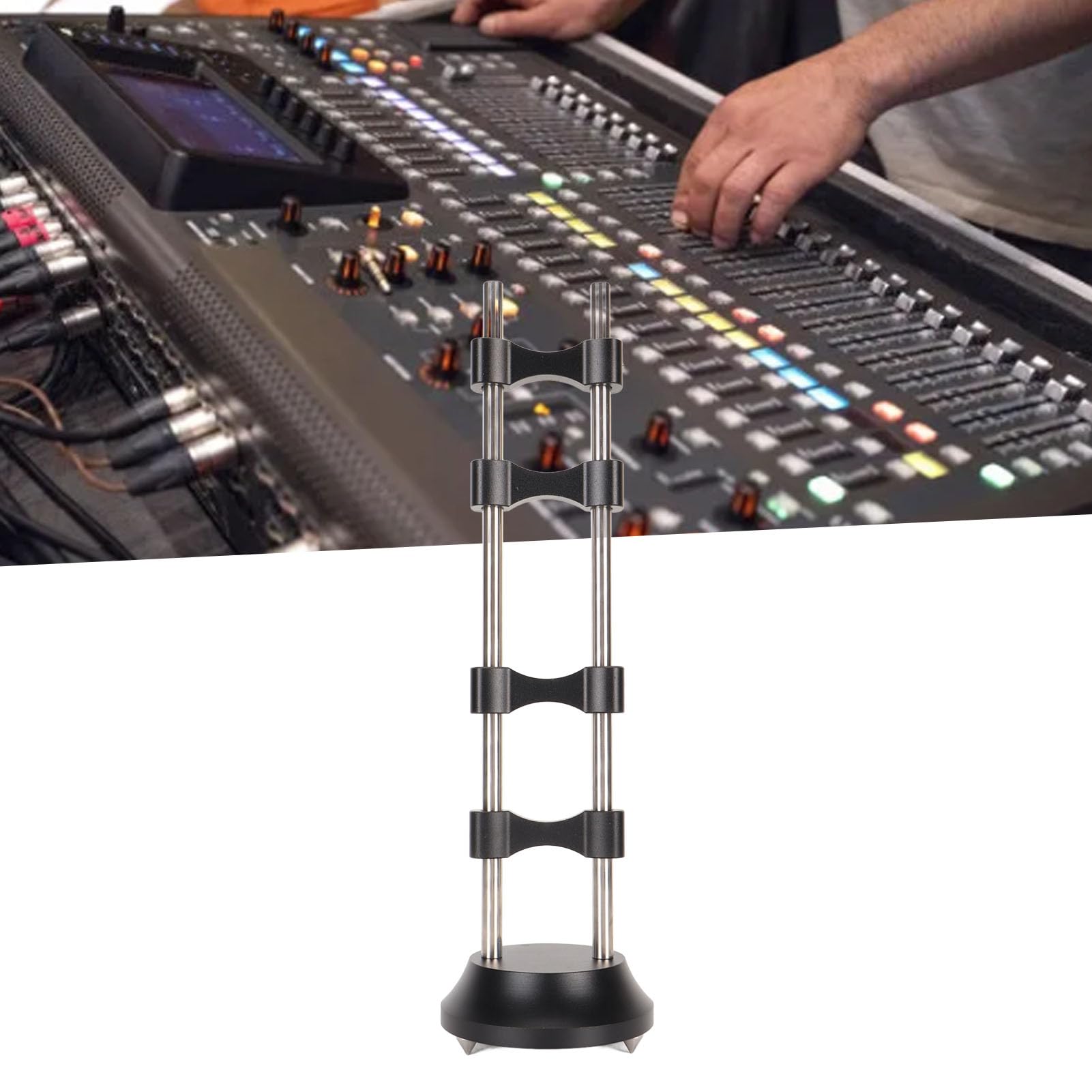 Uchwyt do podnoszenia kabli HiFi, stojak na kable HiFi ze stopu aluminium, stojak na kable z redukcją drgań z antypoślizgową podstawą, do głośników,
