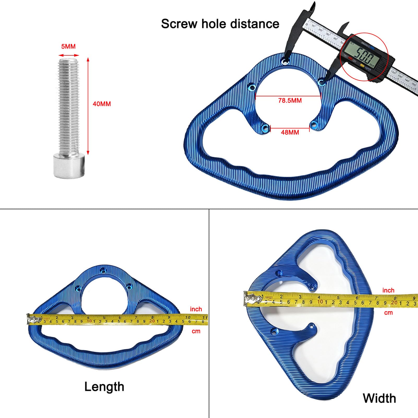 Amazon.com: GTYKMY Motorcycle Grab Bar Fuel Tank Front Passenger