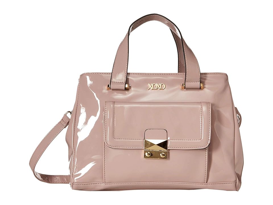 

XOXO Pop Lock Satchel (Mauve) Satchel Handbags