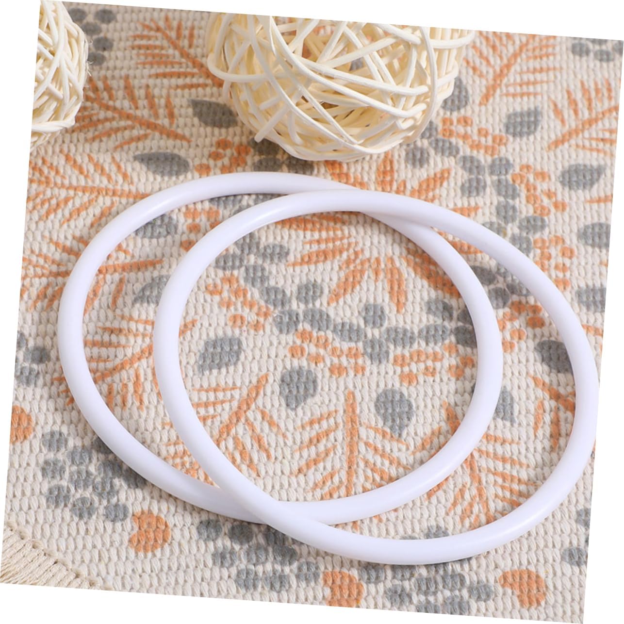 Zerodeko 10pcs Plastic Macrame Rings for DIY Dream Catcher Floral Wreath Craft Hoops Small Circle Ring Set for Weddings and Decorations