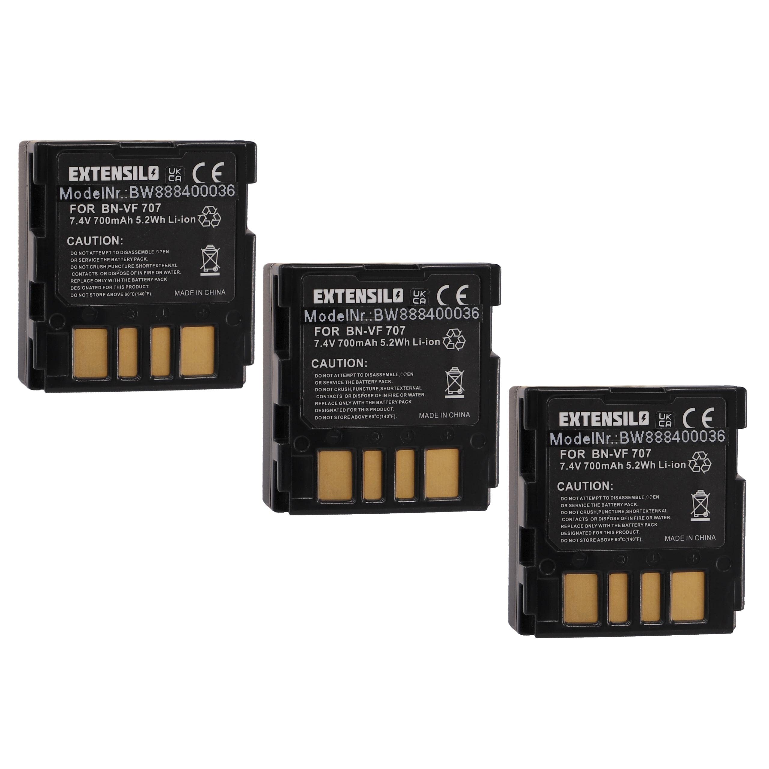 OFFERTA im Set: fotocamera ad alte prestazioni LiIon batteria + Batteria Caricabatteria da auto con adattatore per auto sostituisce BNVF707 BNVF714 BNVF VF733 BN 707 BNVFVF 714 BN
