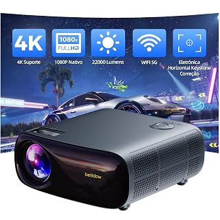 Bettdow Projetor 4K 22000 Lumens Full HD 1080p