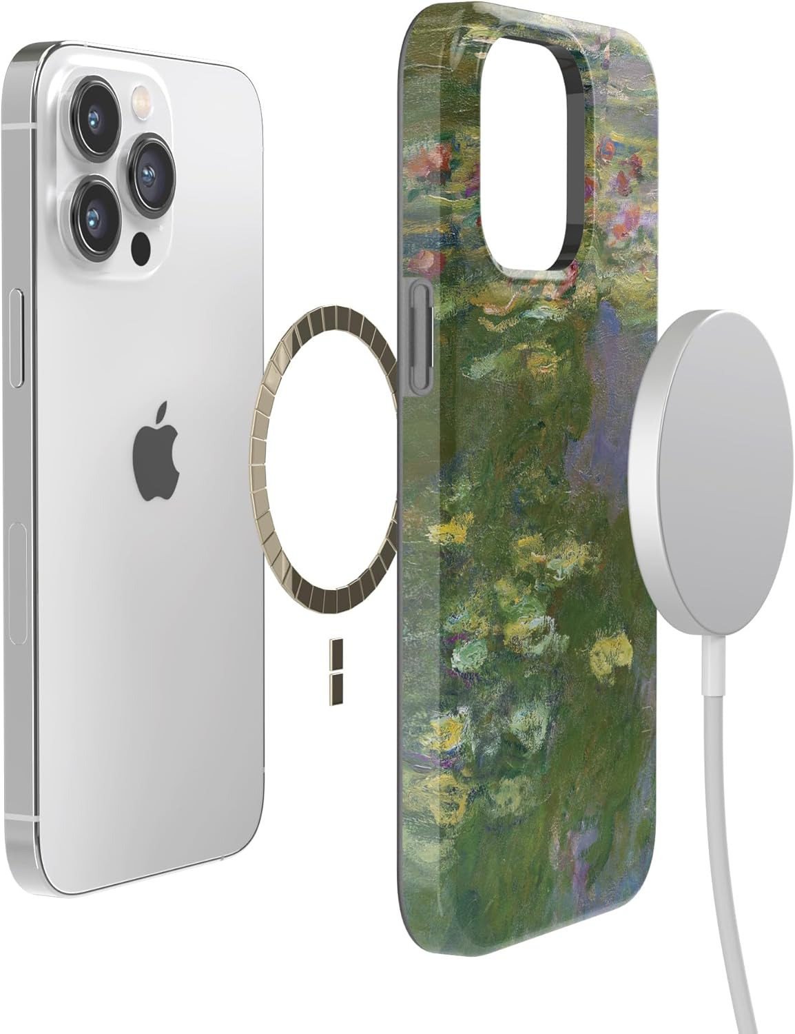 Casely iPhone 14 Pro Case | Monet's Water Lilies | The Met Museum | Compatible with MagSafe | Classic Ultra Slim Design