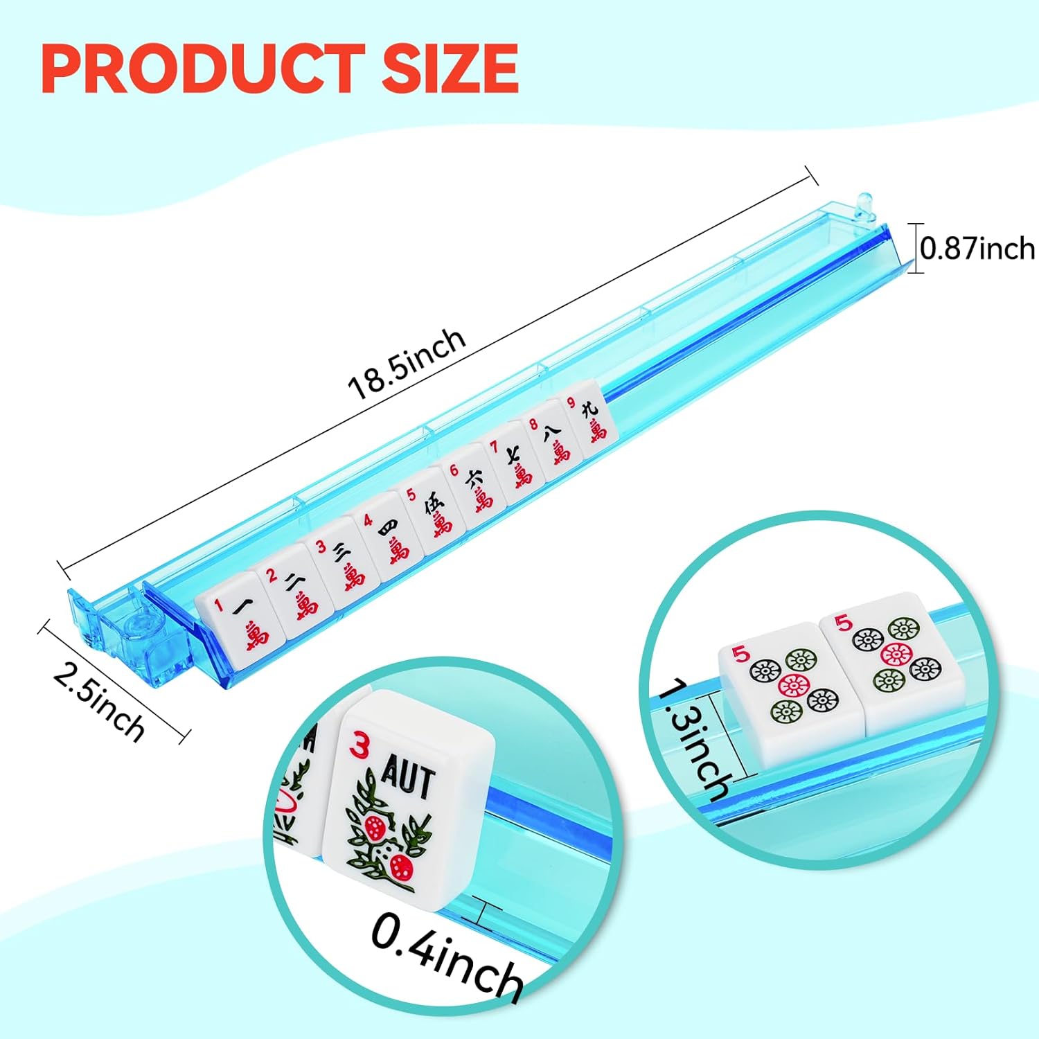 31.5'' x 31.5'' Pink American Mahjong Mat with 18'' Mahjong All-in-One Tile Rack & Pusher Set for Mahjong Games