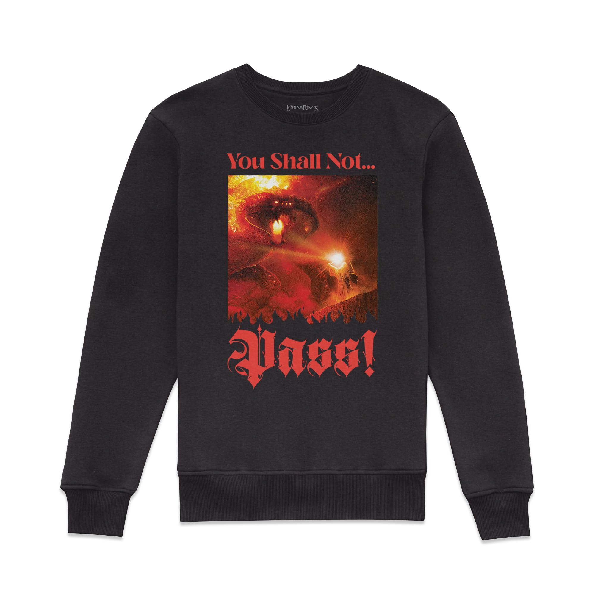 Zavvi Unisex Black Lord Of The Rings You Shall Not Pass Sweatshirt - M