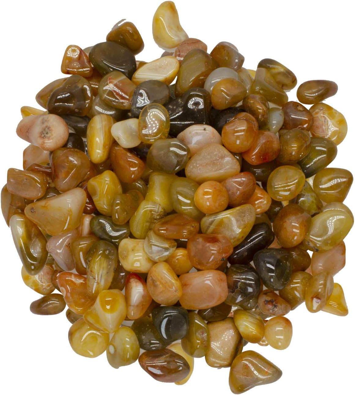 Hypnotic Gems Materials: 2 lbs Unakite Tumbled Stones from Africa - Extra Small - 0.5" to 0.75" - Polished Rocks and Gemstones for Art, Crafts, Fountains, Crystal Healing and More!