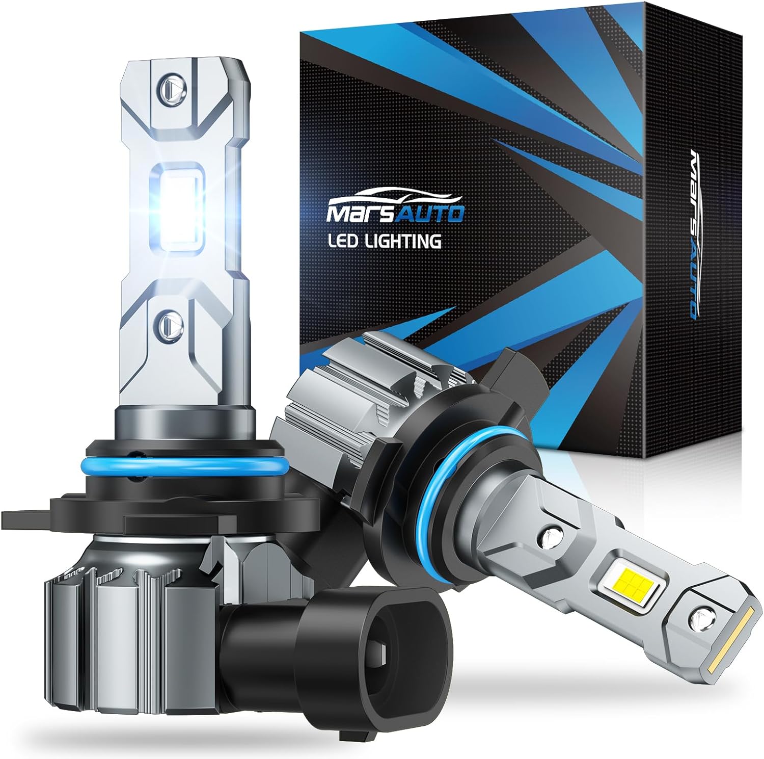 Marsauto M1S 9012 Bulbs 2024, 24000LM Super Bright HIR2 9012 Fog Bulb with 1:1 Mini Design, 6000K White 9012 Powersport Bulbs Wireless Direct Insertion, 3 Min Plug and Play, IP68, Pack of 2 M1S 9012 SUPER 6000K WHITE