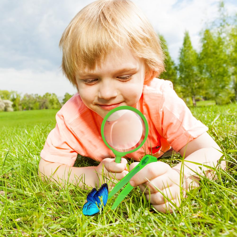 Forscherset Für Kinder 9-teilig | Outdoor Entdecker Set Mit Insektenfänger & Becherlupe | Ab 5 Jahren