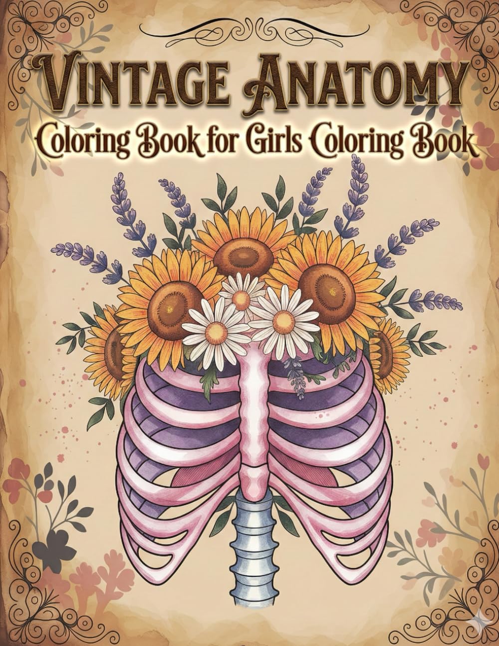 Vintage Anatomy Coloring Book for Girls: A Fun and Educational Human Anatomy Coloring Book for girls