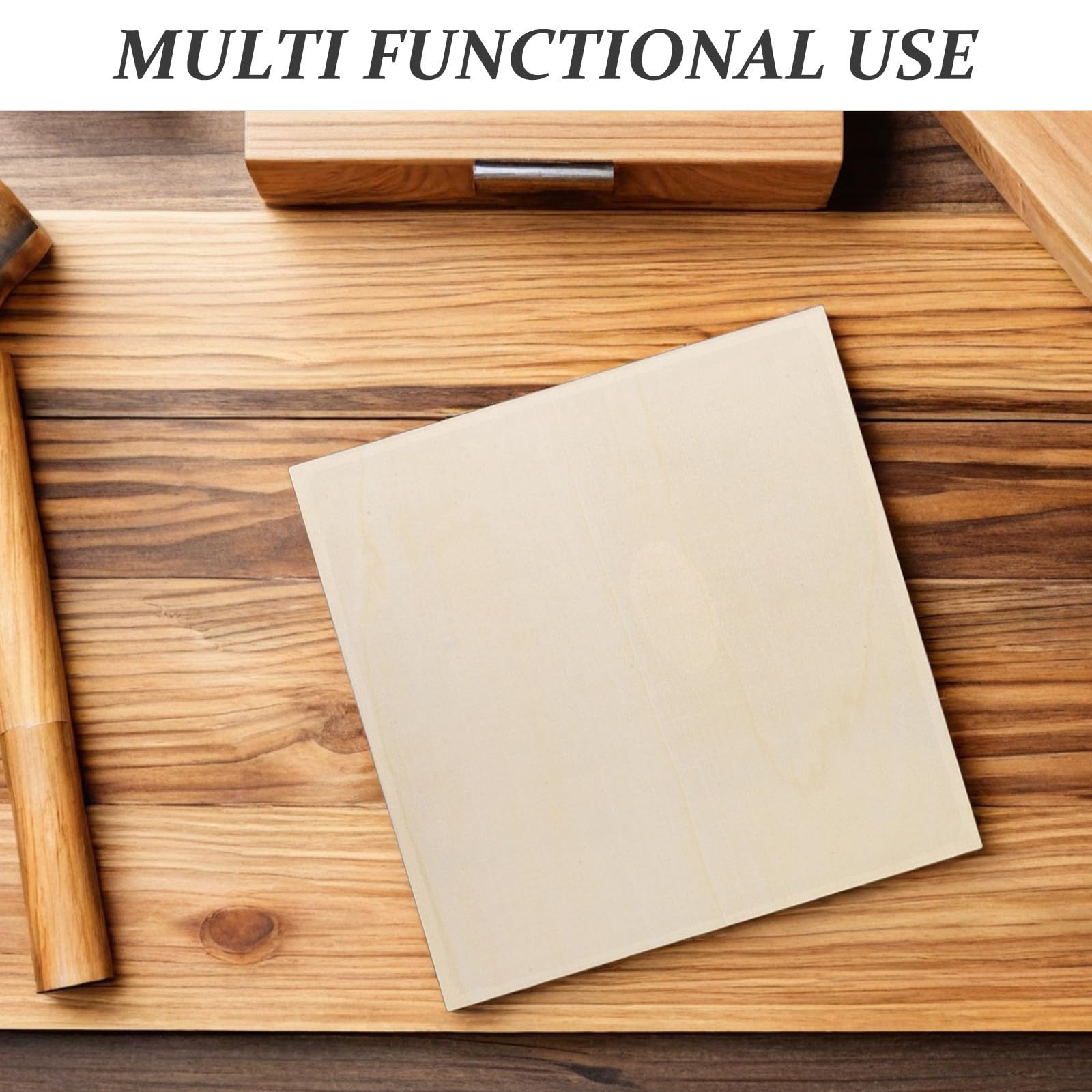 Zerodeko 10 Stück Quadratische Buche Sperrholzplatten zum Basteln mit Natürlicher Optik Formstabil und Zuverlässig für Heimwerker und Tischplatten