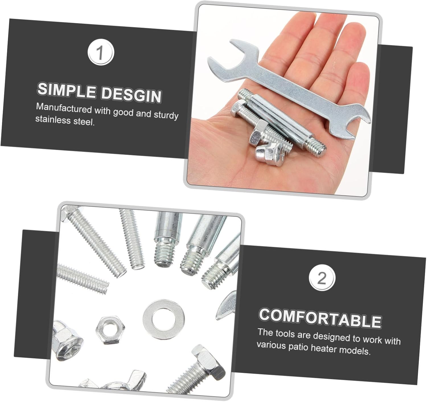 Abaodam 1Set Practical Hardware Kit for Outdoor Patio Heater Installation Parts for Umbrella Shape Heater Essential Tools for Reliable Efficient Setup