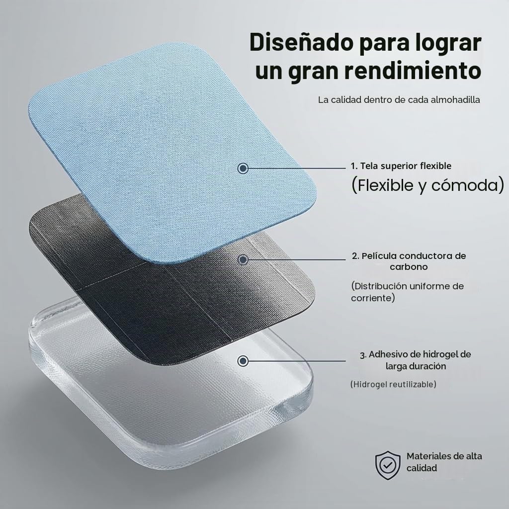 Beurer EM 59 Heat Gel-Pads, juego de recompra con 8 almohadillas de gel autoadhesivas para utilizar con el TENS/EMS digital EM 59 Heat, tamaño: 45x 45 mm