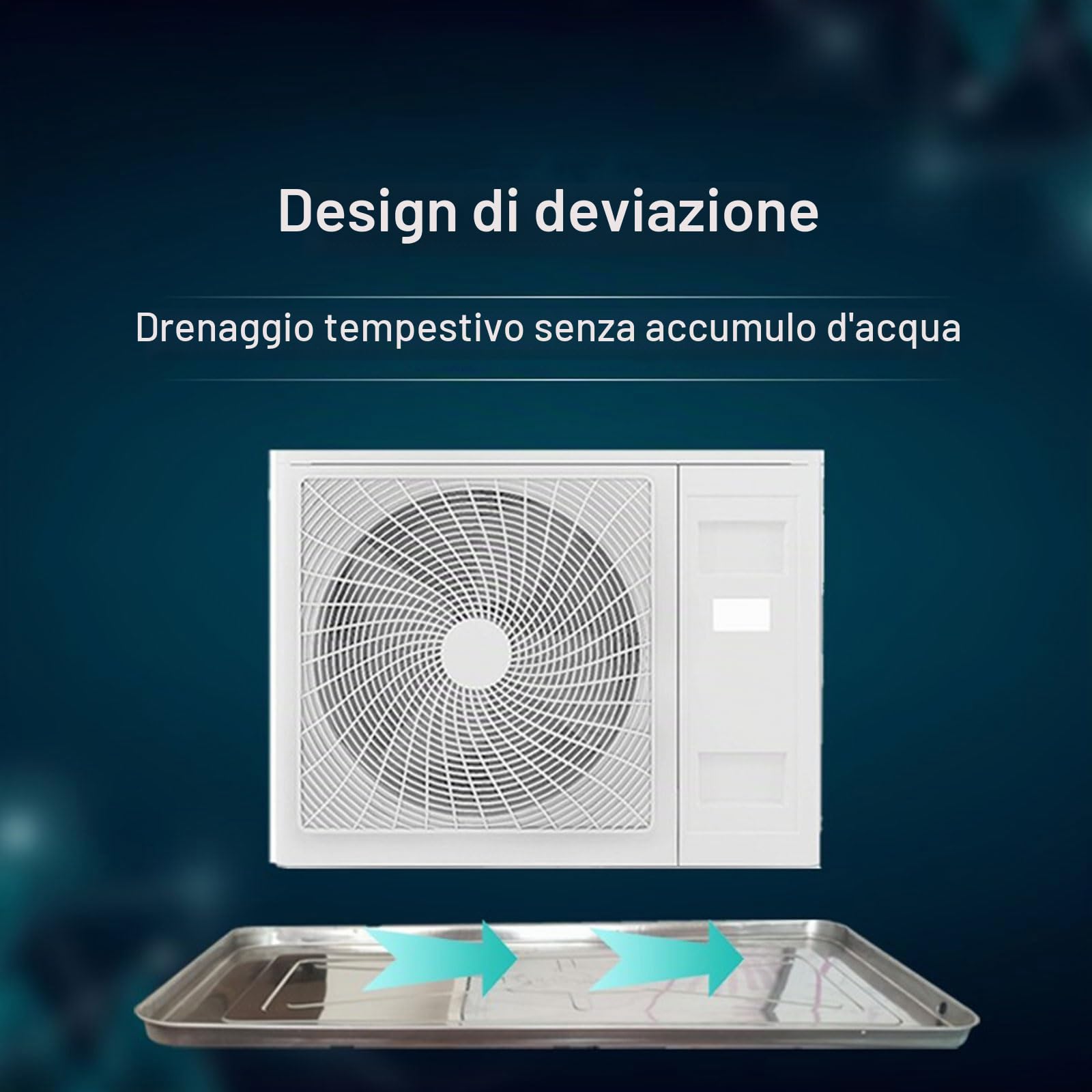 Bacinella di Scarico per Condizionatore Acciaio Inossidabile Bacinella di Scarico con Foro di Drenaggio Raccogli Condensa (Size : 3-5P)