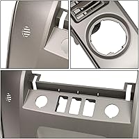 Vista 4 de DNA MOTORING Center Dash Audio A/C Finisher Surround Bisel con altavoz Bisel compatible con 04-06 Titan / 05-06 Armada Panel Lid 682577S000
