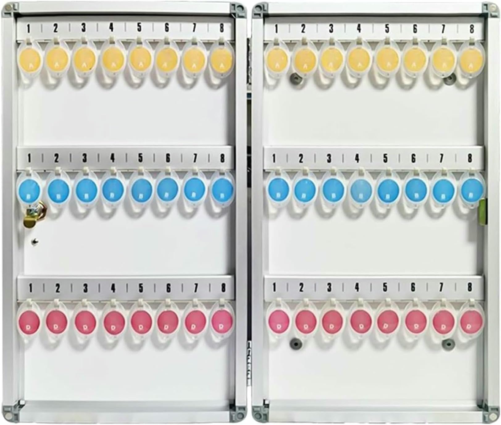 Caja para llaves de seguridad con ganchos resistentes de metal