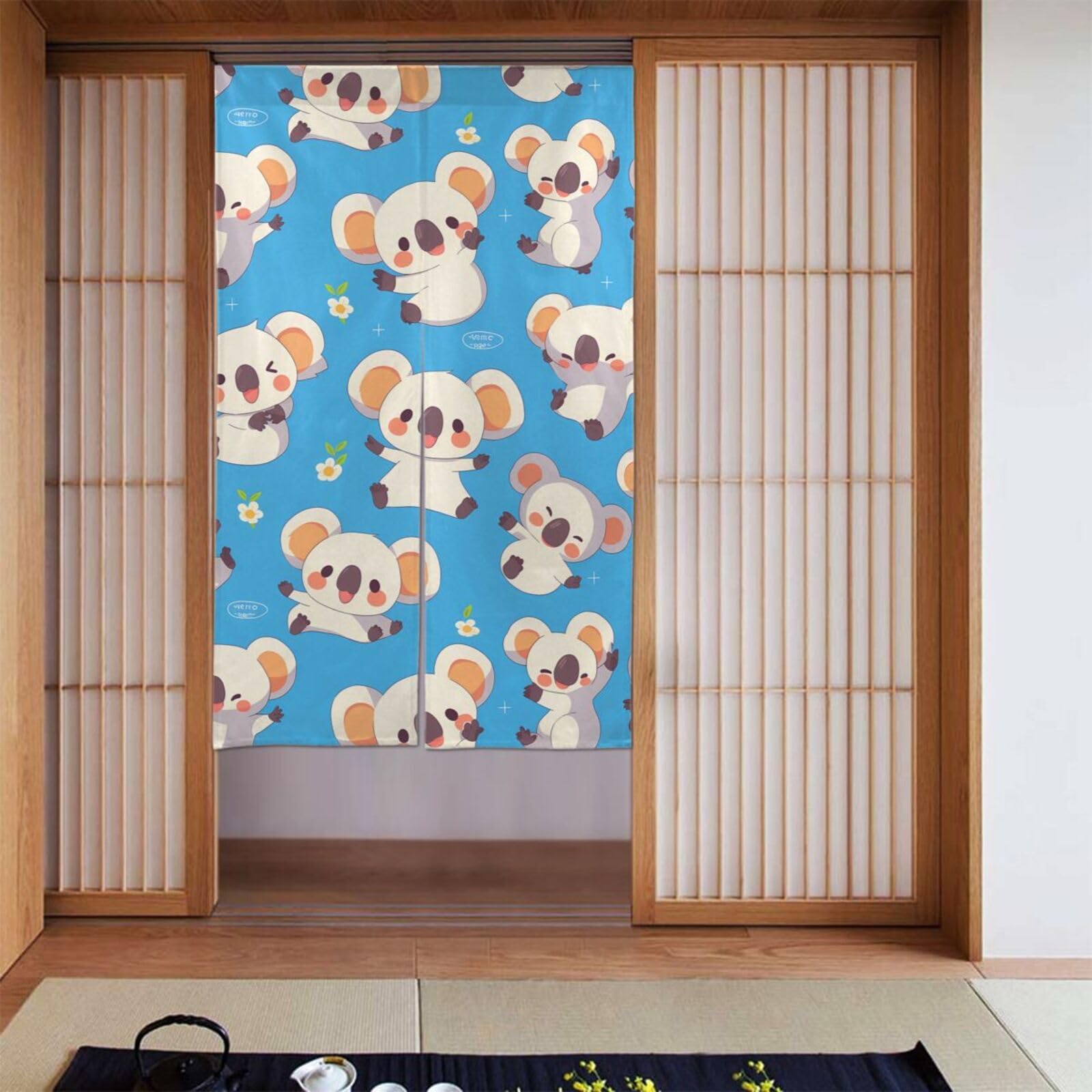 Rideaux occultants koala contre la lumière pour chambre d'enfant