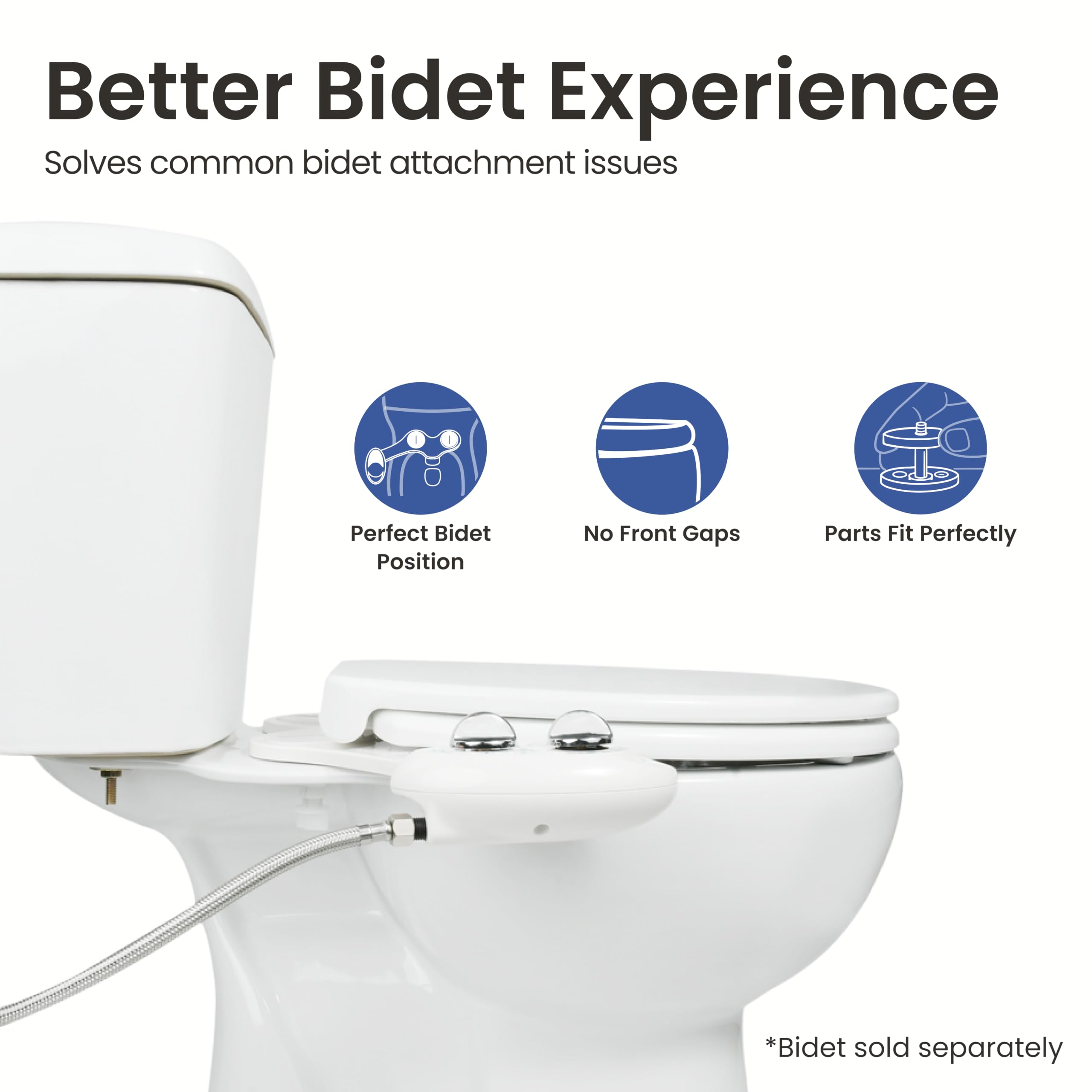 LUXE Bidet Luxe TS1008E Yavaş Kapanan, Hızlı Çıkarma Menteşeli ve Kaymaz Tamponlu Uzun Rahat Oturaklı Klozet Kapağı (Beyaz)