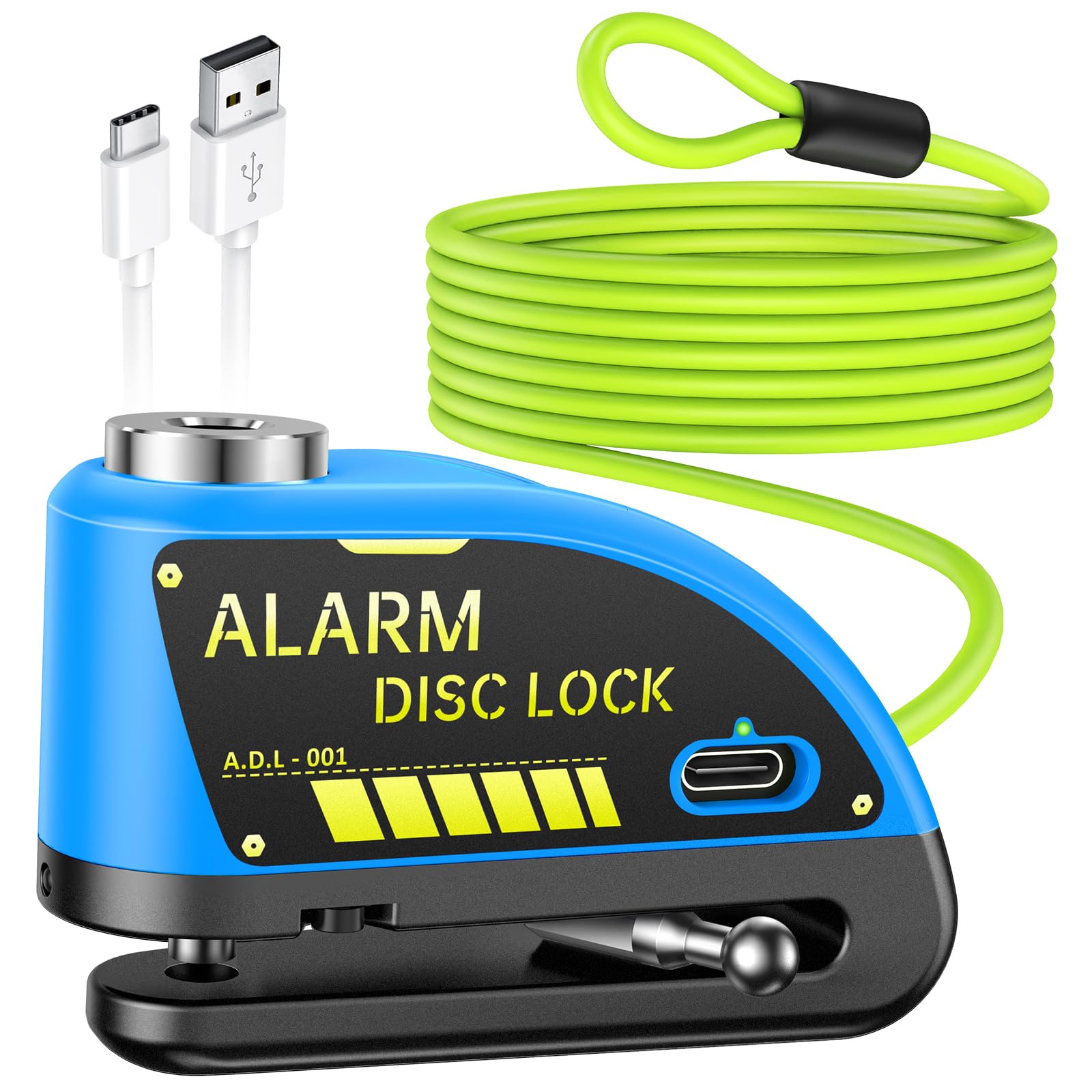 Antivol Câble BEEPER Avec Alarme 110 DB – 120 Cm, Diamètre 12 Mm, Compatible Moto, Trottinette, Vélo