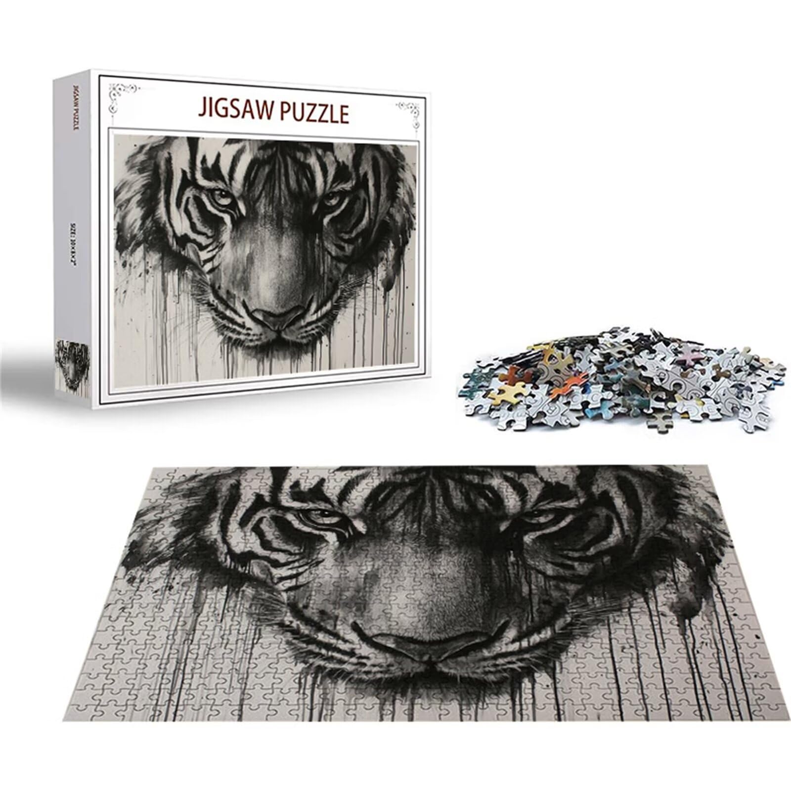 Puzzle 2000 sztuk puzzle dla zwierząt tygrys drewniane układanki, klasyczne dla dorosłych diY gra wyzwanie idealnie pasują między nimi literami z tyłu wysokiej jakości układanki dla dzieci dorosłych