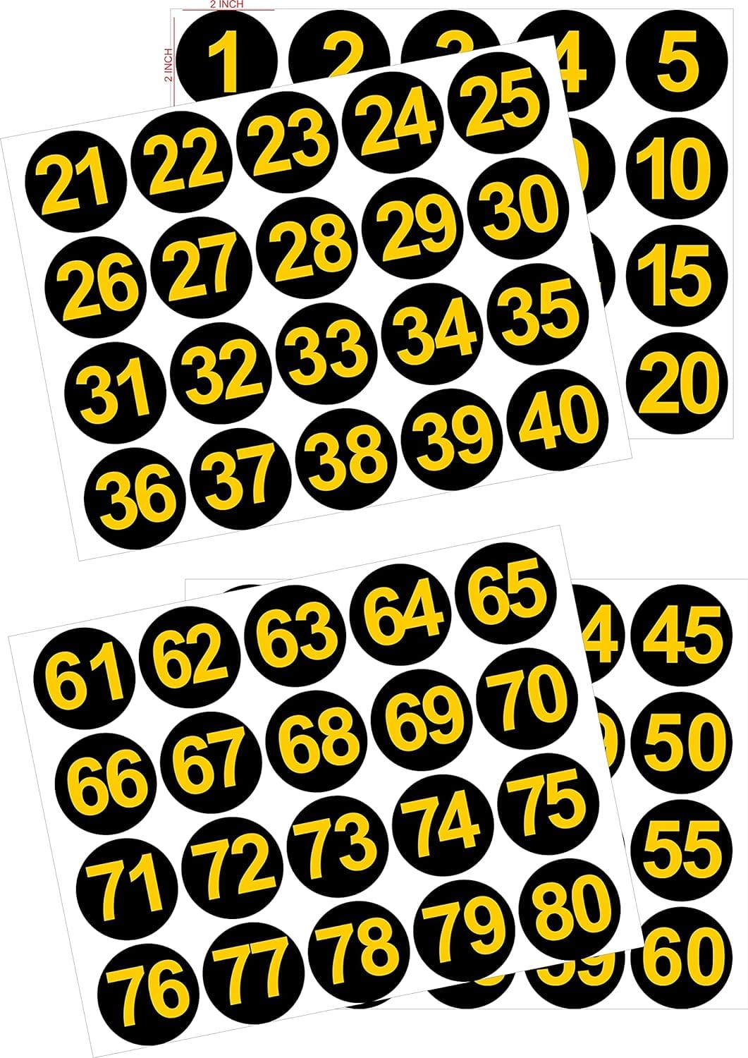 ISEE 360 80 Number Sticker for Door Dressing Tables Library Hotel Room ...