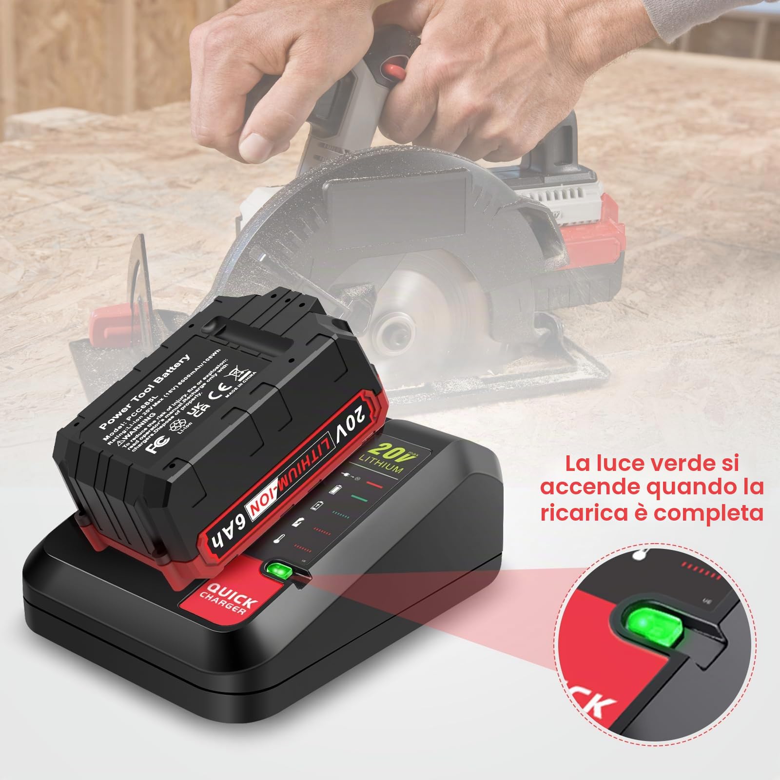 ASUNCELL Caricabatterie Li-ION 2 A Compatibile con Batterie al Litio Black & Decker, Caricabatterie Rapido 18V utilizzabile per Black+Decker LBXR20, LBXR20-OPE, LB20, LBX20, LBX4020, LB2X4020,